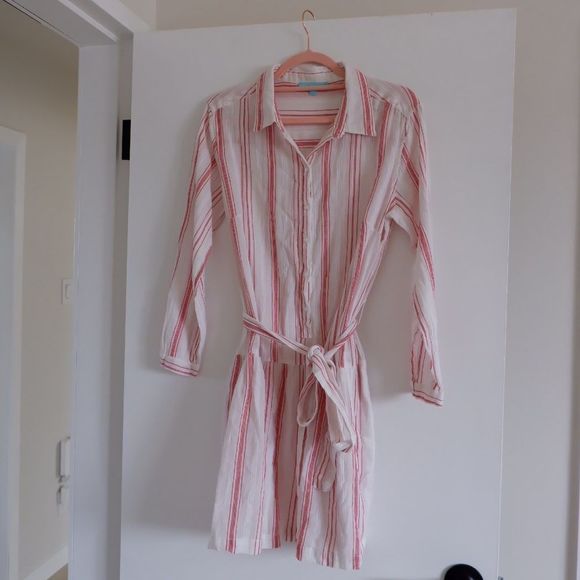 Melissa Odabash Striped Pink and White Coverup